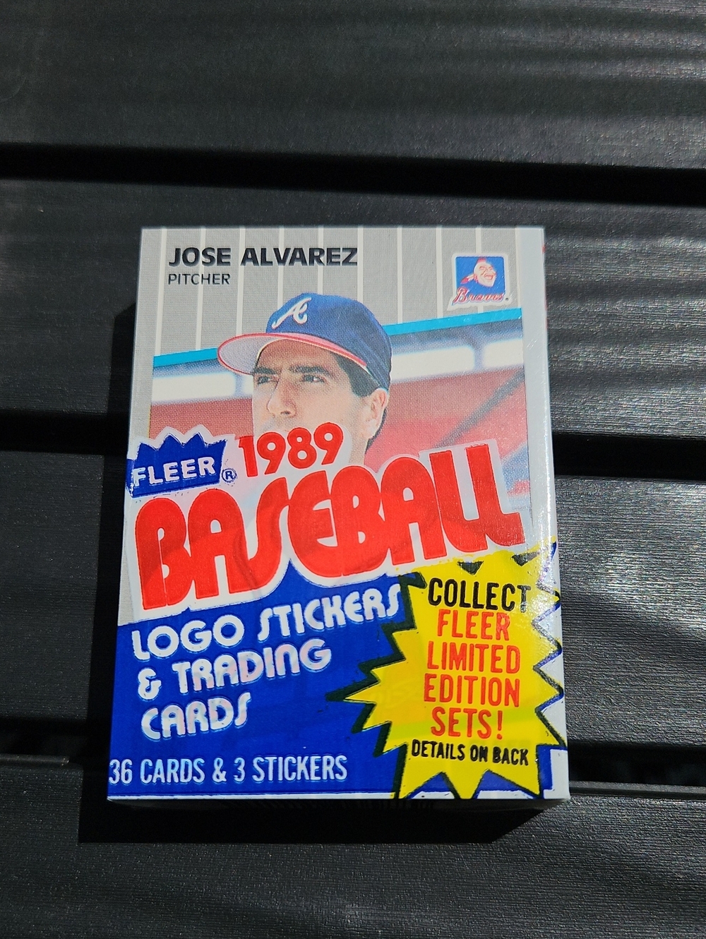 1989 Fleer Baseball Sealed Cello Pack 36 Cards 3 Stickers Jose Alvarez / Harris